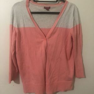 Merona cardigan (peach and tan)